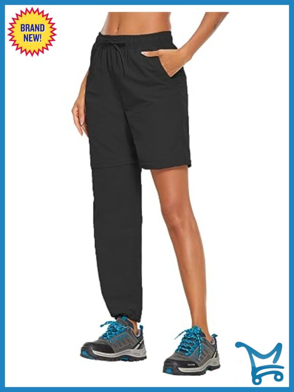 Waterproof Zip Off Hiking Pants Convertible Capris for Camping Fishing